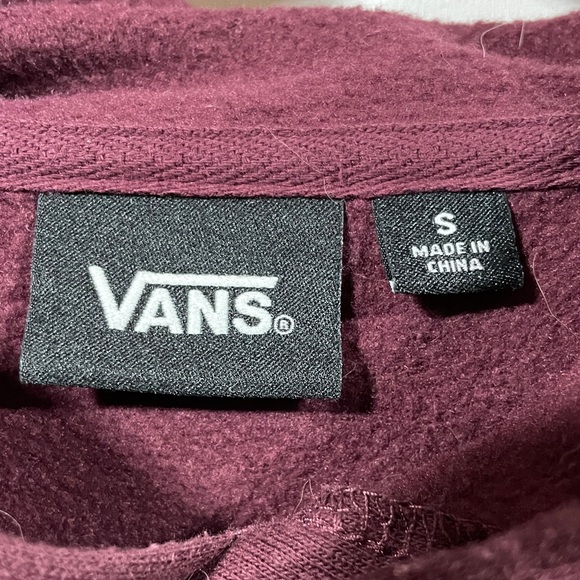 Vans off the wall Men's Dark Red Hoodie - Picture 2 of 4